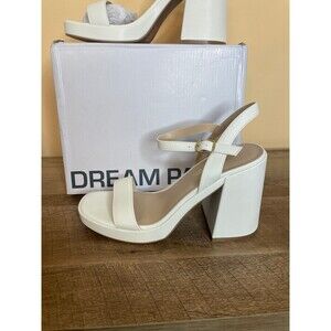 Size 8.5 NIB Dream Pairs off White Platform Open Toe Heels shoes